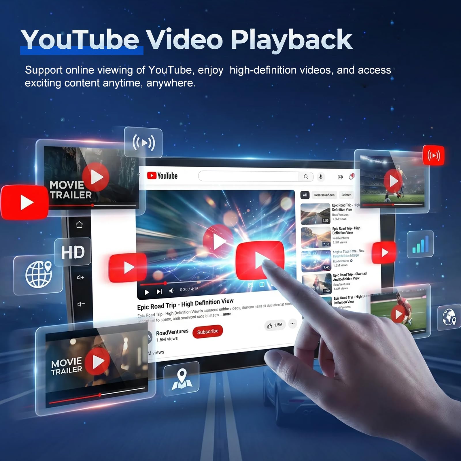 NHOPEEW Autoradio pour Toyota Hilux 2016-2018 avec vidéo en Ligne