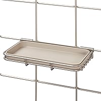 Vista 5 de InterDesign Jayce Sistema de pared metálica, panel de organización modular de rejilla para el almacenamiento adicional en la cocina