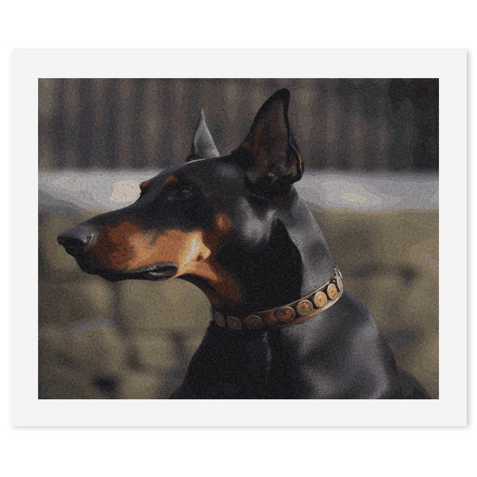 MUSM DIY Digital Painting Doberman Paint by Numbers Kit for Adults Canvas Digital Oil Painting Kit for Beginners Easy Paintings by Numbers for Home Wall Decoration