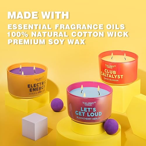 Miniatura 6 de Velas perfumadas para el hogar disfruta de velas en frasco, cera de soja natural con 3 mechas de algodón, regalo de inauguración de la casa para