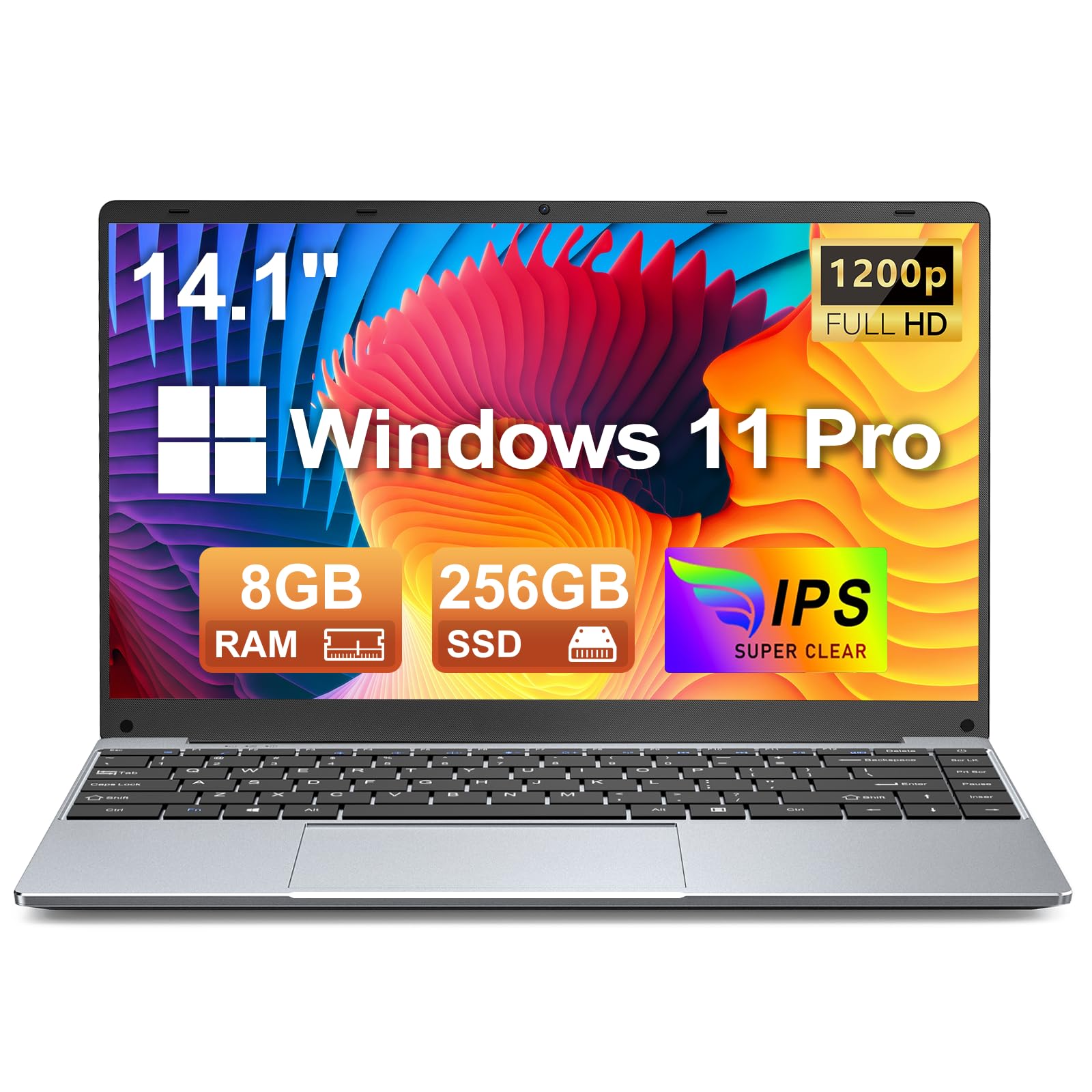 14 Inch Gaming Laptop Computer, 2025 Window 11 Pro Lap Top Processor 8GB DDR4 RAM 256GB SSD, N5095(4C/4T up to 2.9GHz), 1900 * 1080p FHD IPS Display, Portatil for Business & College