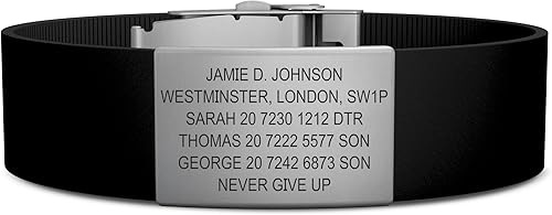 Miniatura 6 de ROAD iD Pulsera de identificación oficial - Pulsera de identificación con cierre de silicona e identificación deportiva para atletas