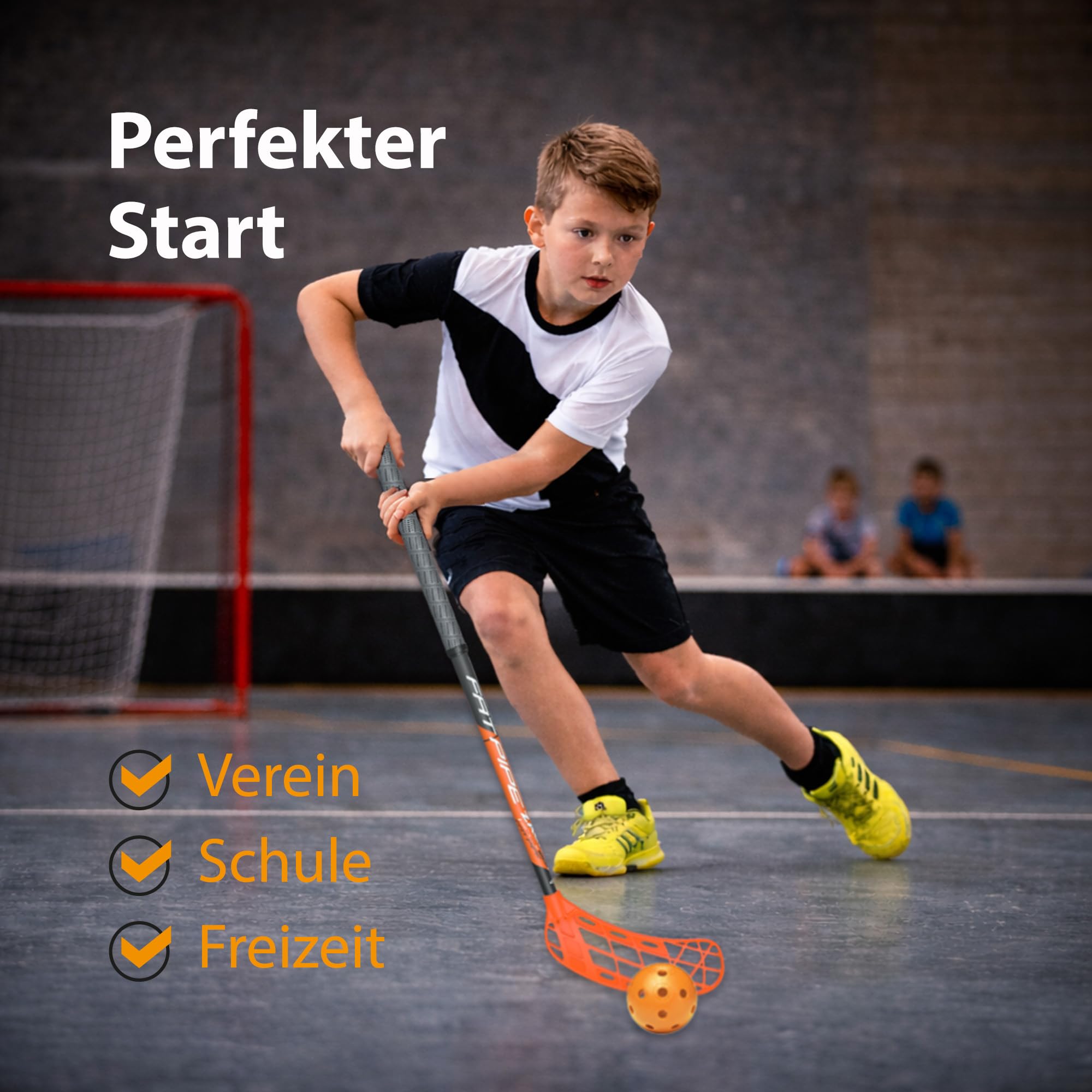FAT PIPE Floorball Racchetta da Hockey Zack 33 Bone Orange IFF