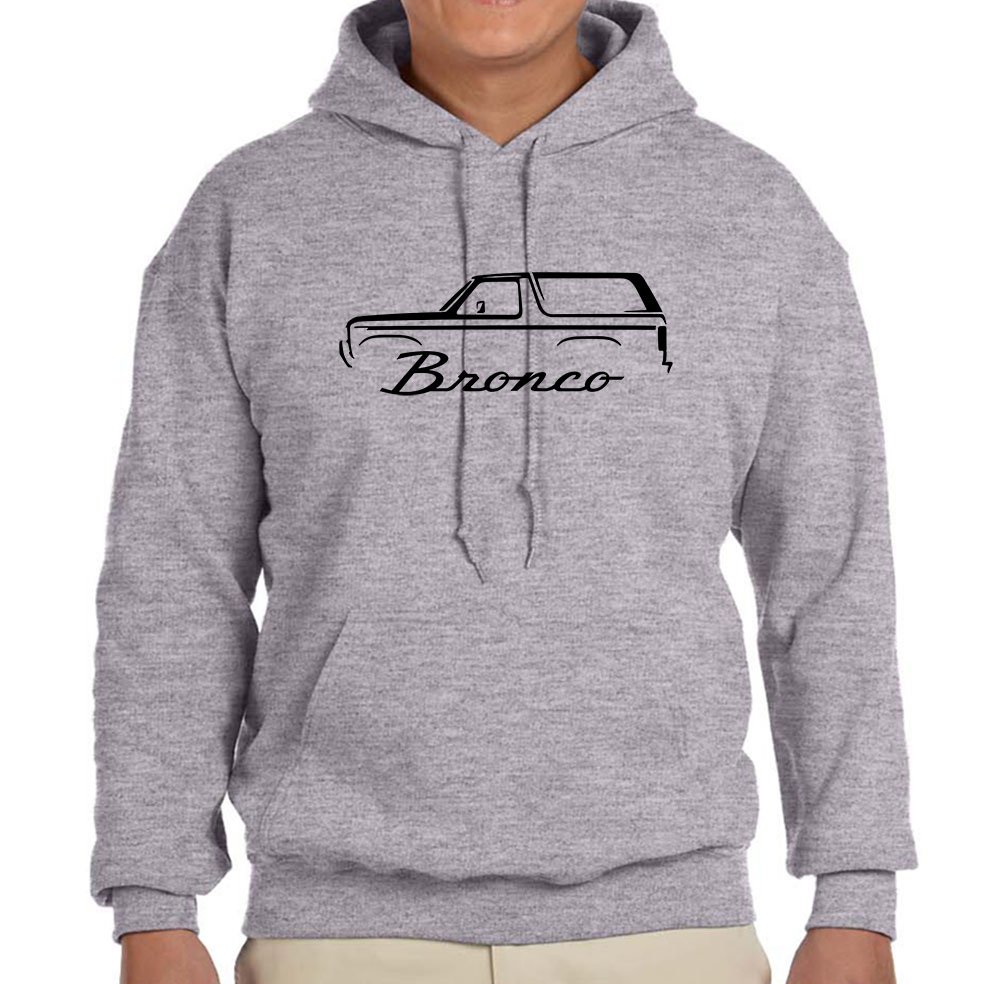 1980-86 Ford Bronco Truck Classic Outline Design Hoodie Sweatshirt