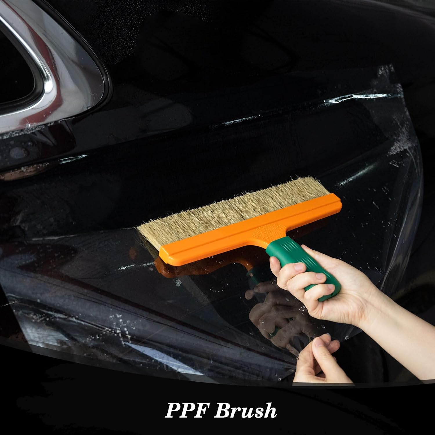 NEWISHTOOL Profi Window Tint Tools Kit Vehicle PPF Tools, 12" Brush Wrap Tool, Dash Towel and Window Tint Squeegee for Automotive Windshield Window Tinting Film PPF Installation Vinyl Wrap Tool Kit