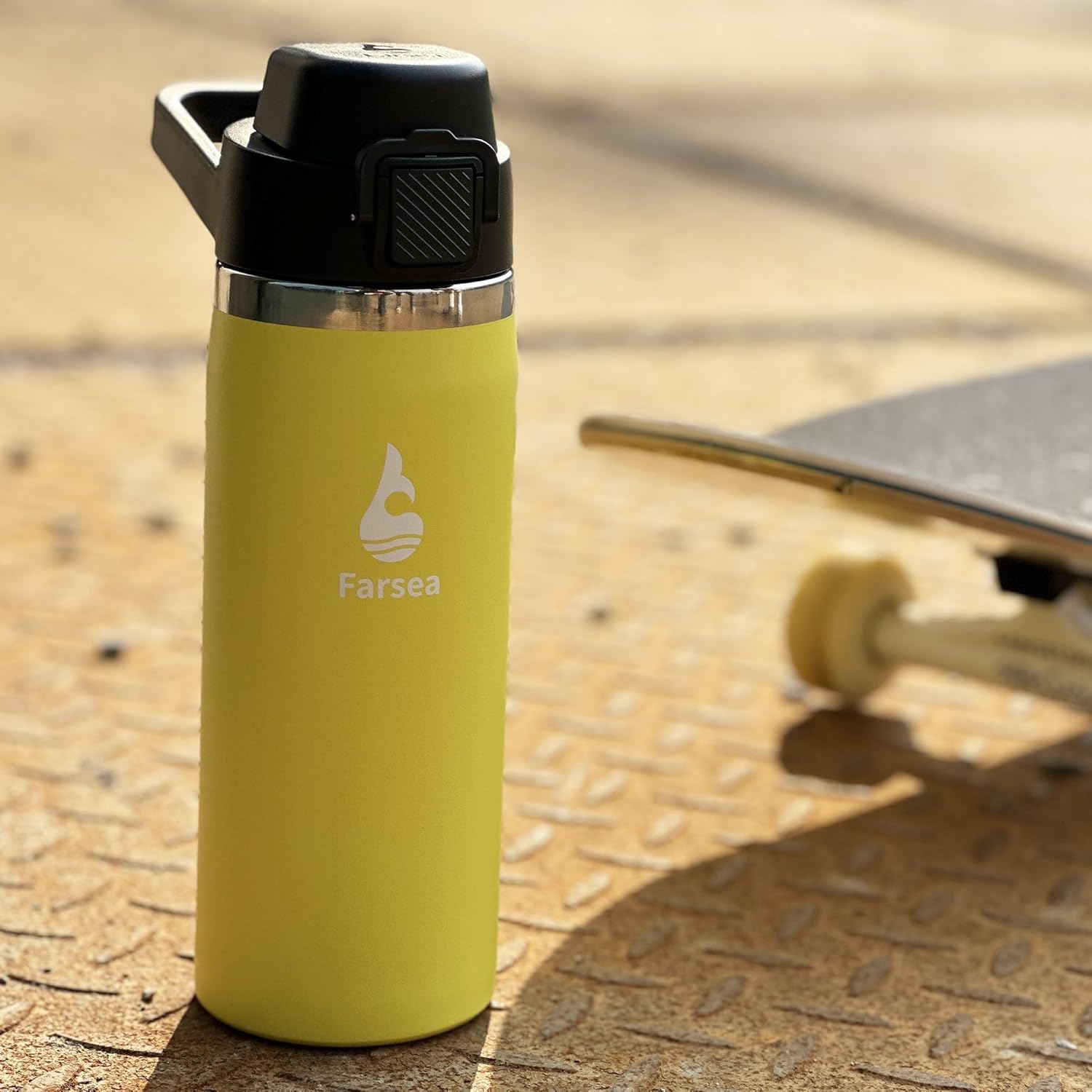 Farsea Insulated Water Bottle, Leak Proof Locking Lid with Soft Silicone Spout, Stainless Steel,Leak Proof, Double Walled Vacuum Insulated, BPA-Free, 24 Hr Cold, Wide Mouth, Sports & Travel Bottle - Image 5