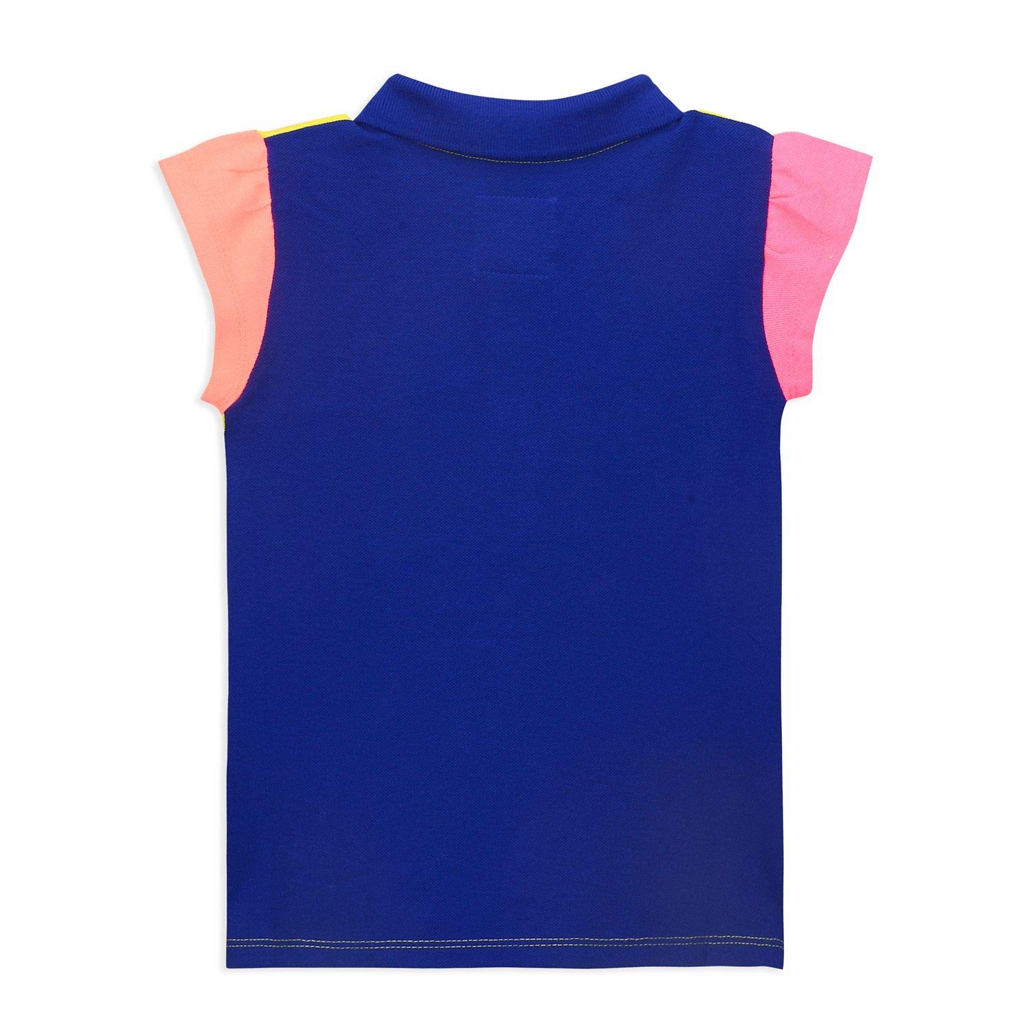 Cherry Crumble Girl's Solid Regular T-Shirt (Ctws-Polo-1218_Yellow 18-24 Months) - Image 2 thumbnail