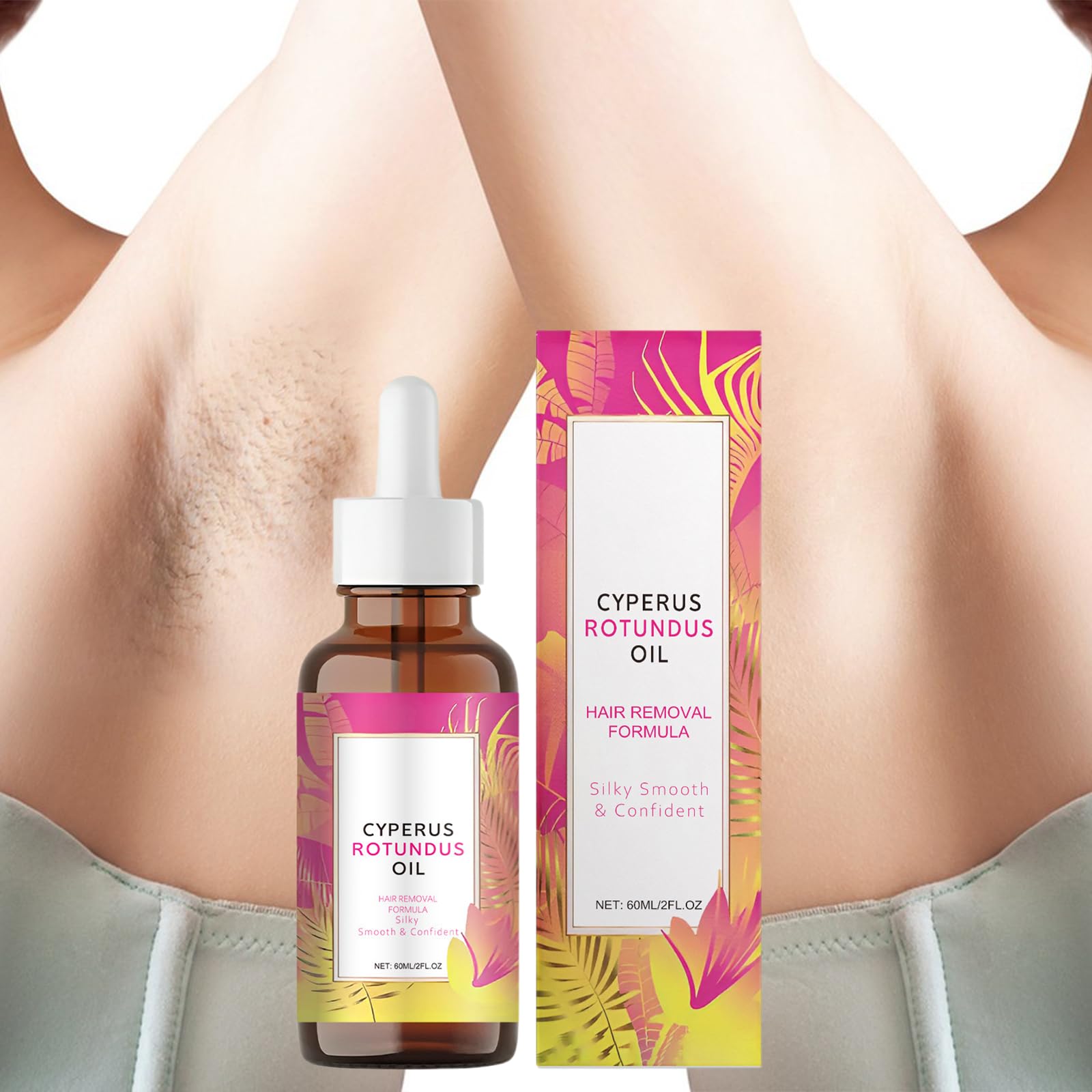 Aceite de Cyperus Rotundus para la depilación, Aceite de Cyperus Rotundus  para reducir el crecimiento del vello corporal, aceite natural de ciperus,  hidratante y reduce los poros, para todos los tipos :