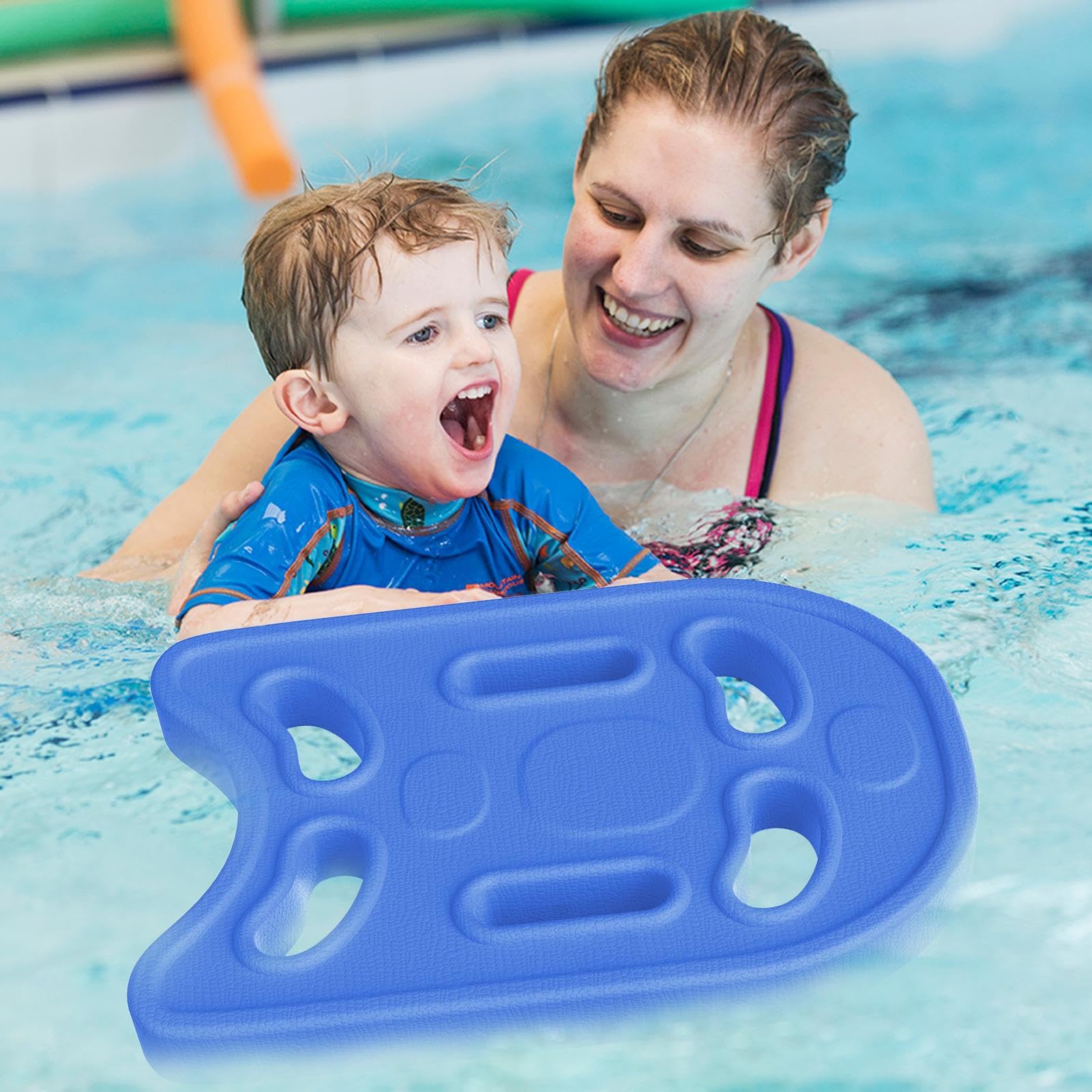 Tavola da nuoto con 6 fori, antiscivolo, per nuoto, scuola, piscina, fitness