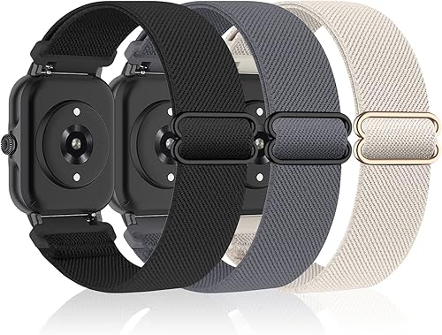 Paquete de 3 correas elásticas de nailon compatibles con Amazfit GTR 4GTR 3 ProGTR 3GTR 22eGTR 1.850in, 0.866in correas elásticas de bucle para