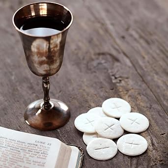 Altar Bread 1 1/8 White Cross Design 100 Communion Hosts