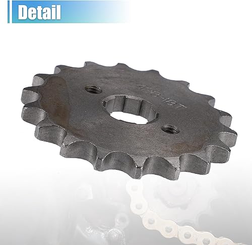 Miniatura 5 de X AUTOHAUX 1 juego de 428 estilo 18 dientes 0.787 in ID motocicleta piñón delantero motor apto para motocicleta 50cc 70cc 110cc 125cc motocicleta