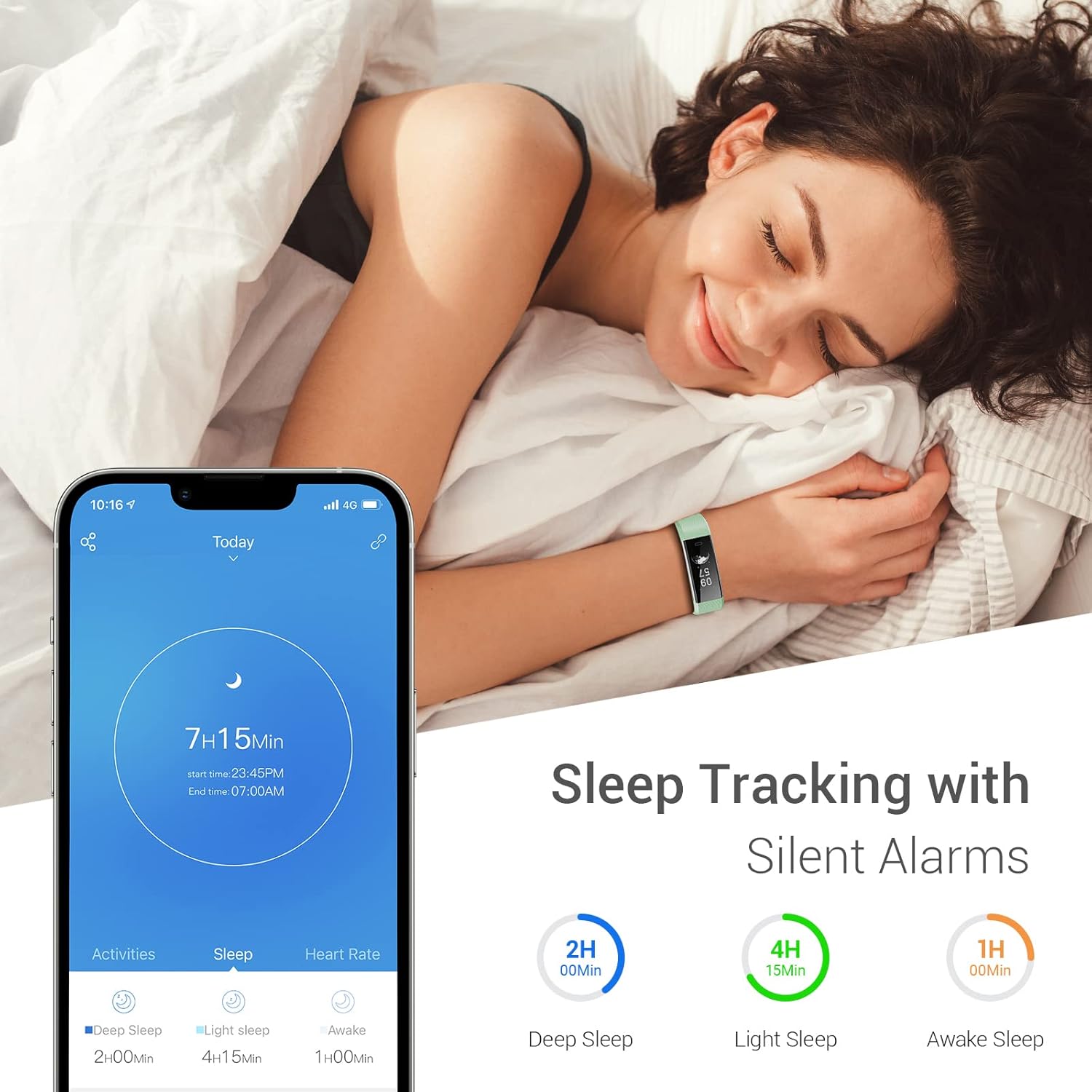 Eurans Fitness Tracker with Heart Rate, Sleep Monitor for Men and Women, Activity Tracker with Message Reminder, Step Calorie Counter Pedometer Watch : Sports & Outdoors