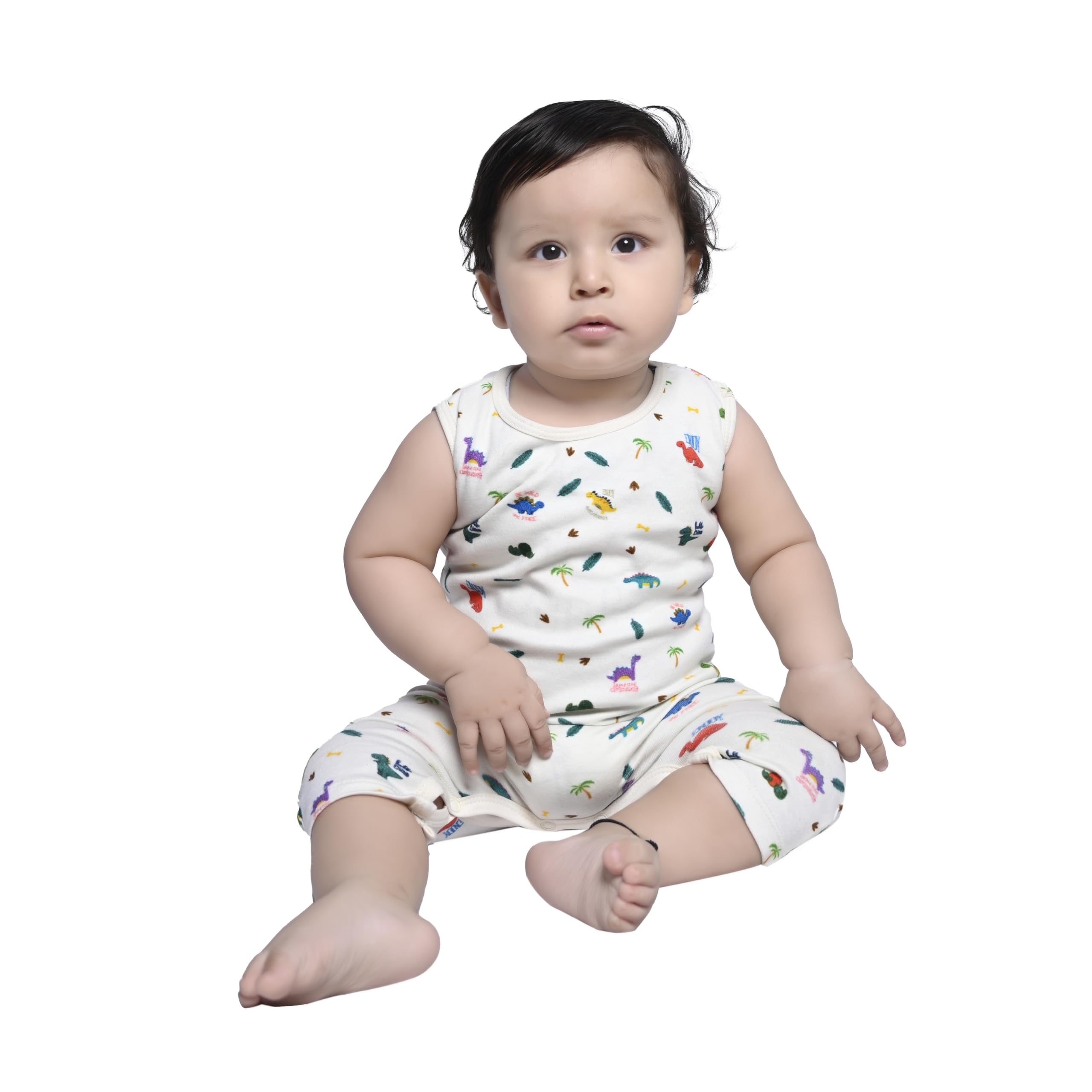 T-Shirt and Pant Set for Unisex Baby | Premium Cotton | Regular-Fit | White | 9-12 Months | KIDS15084-image-41