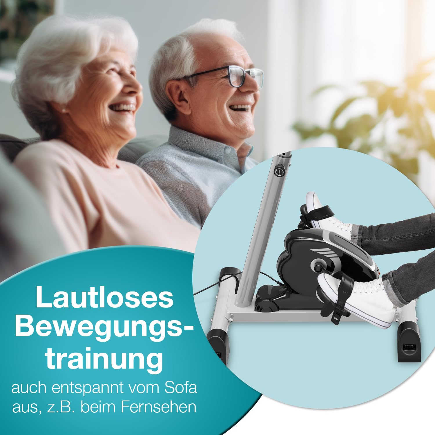 maxVitalis 2in1 Arm und Beintrainer mit Motorunterstützung, Elektro Heimtrainer höhenverstellbar, Trainingscomputer 6 Programme
