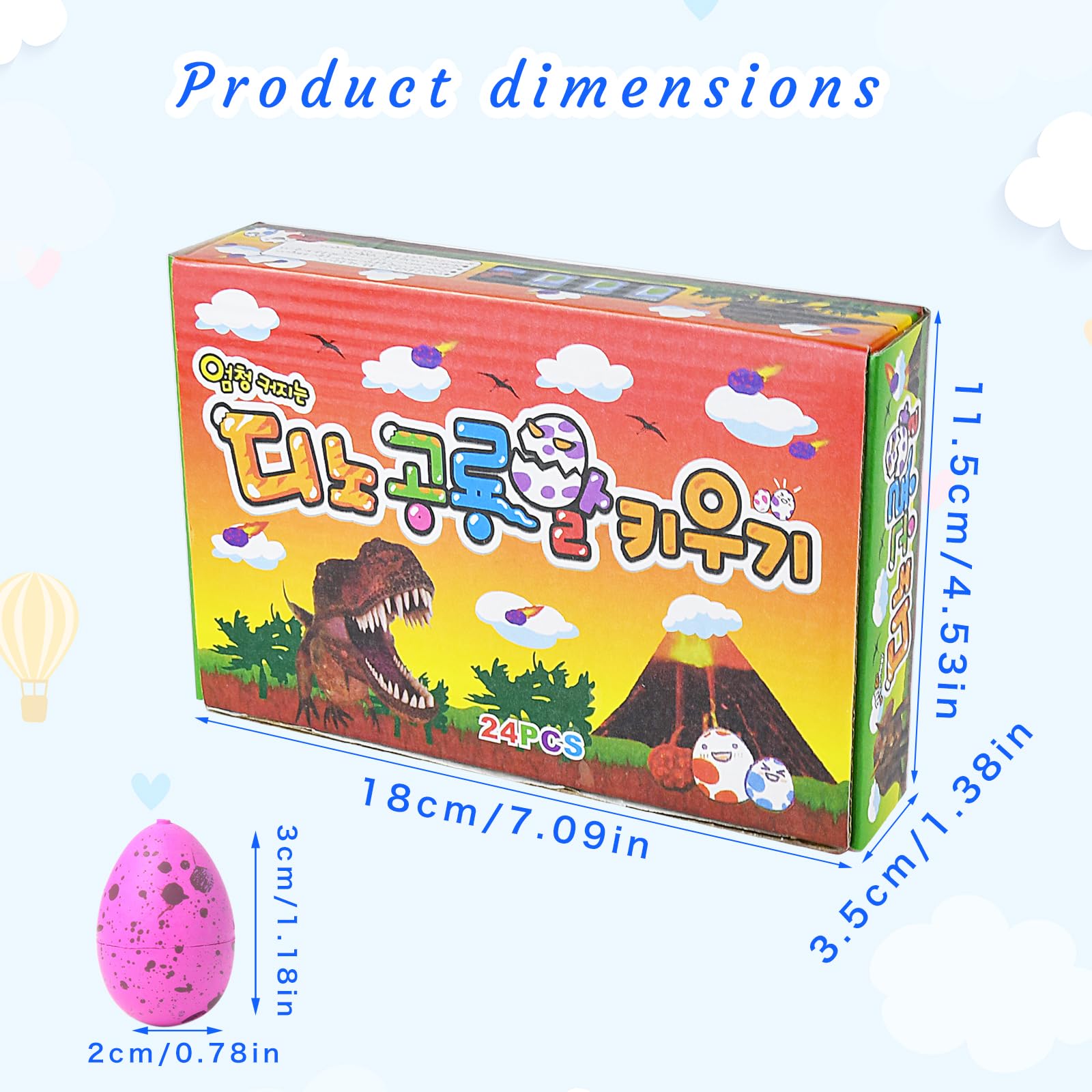 Huevos Dinosaurios Pequeños,Huevos Dinosaurio Agua,24 Huevo Dinosaurios Juguete,Estar Agrietado Huevo Dinosaurio Agua