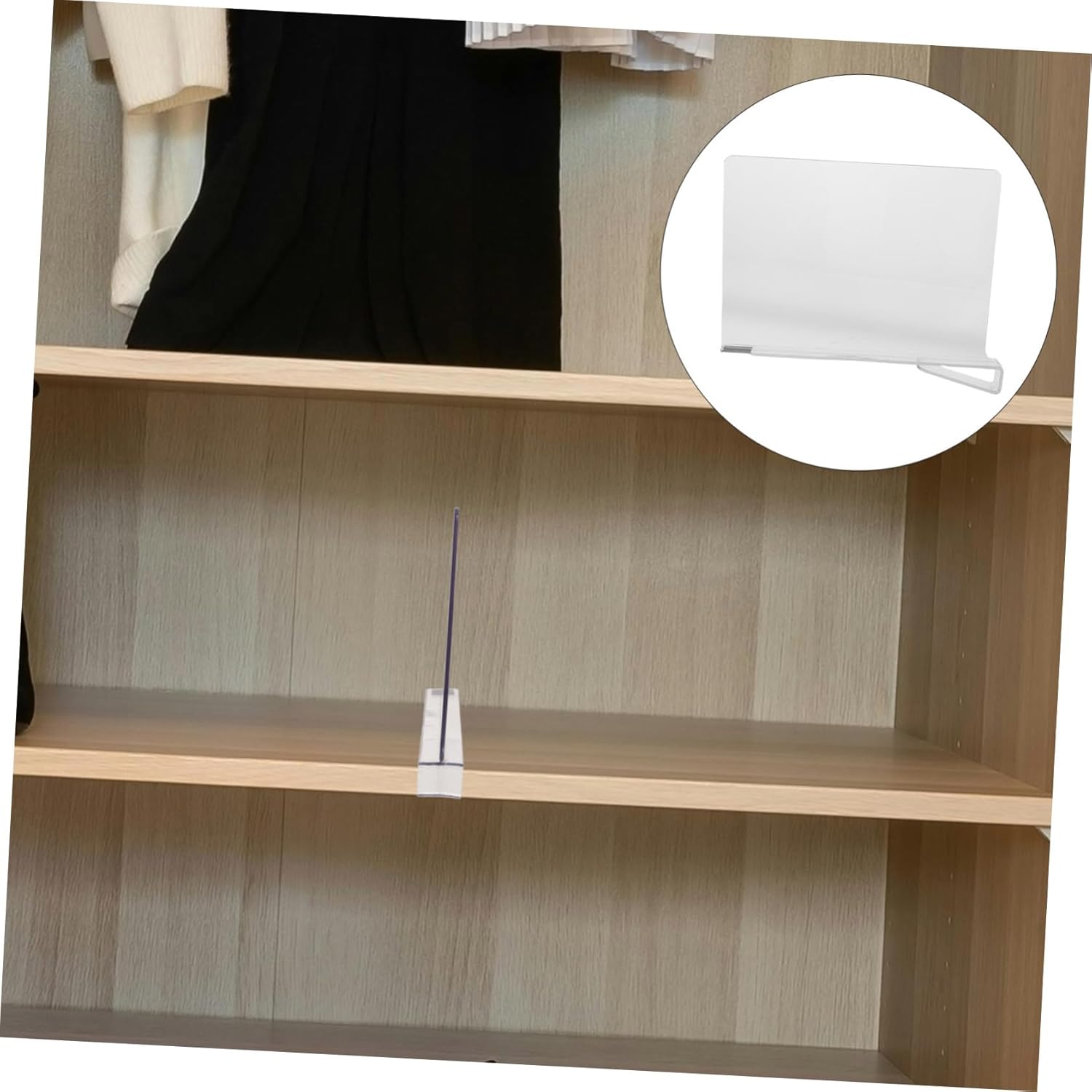 6pcs Closet Dividers Acrylic Shelf Separators for Wardrobe Organization Closet Shelf Dividers Garment Protector