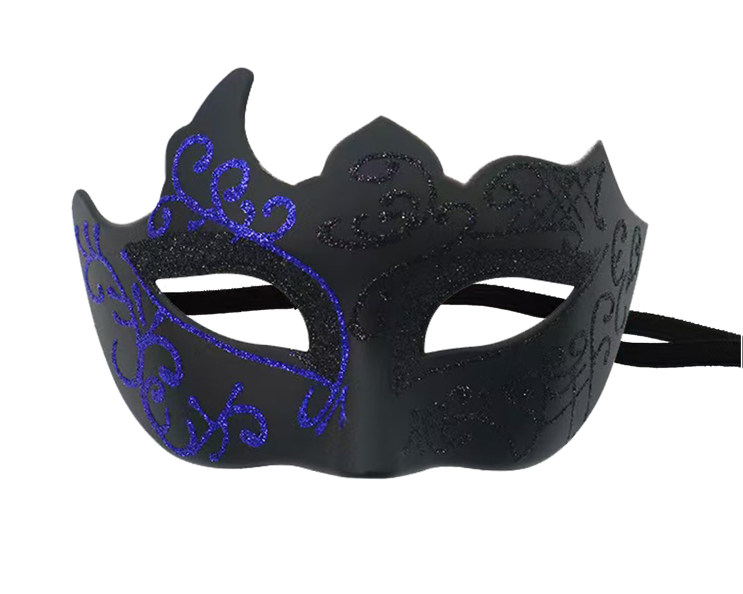 MZinge Masquerade Mask for Men Women Vintage Venetian Mardi Gras Halloween Christmas for Party Prom Ball Costume Mask (black blue)