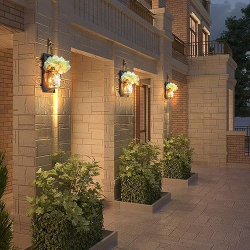 Miniatura 3 de Lightess SYA11 - Luces de pared con tarro de masón, con control remoto, decoración rústica de pared de dormitorio, aplique colgante a pilas con