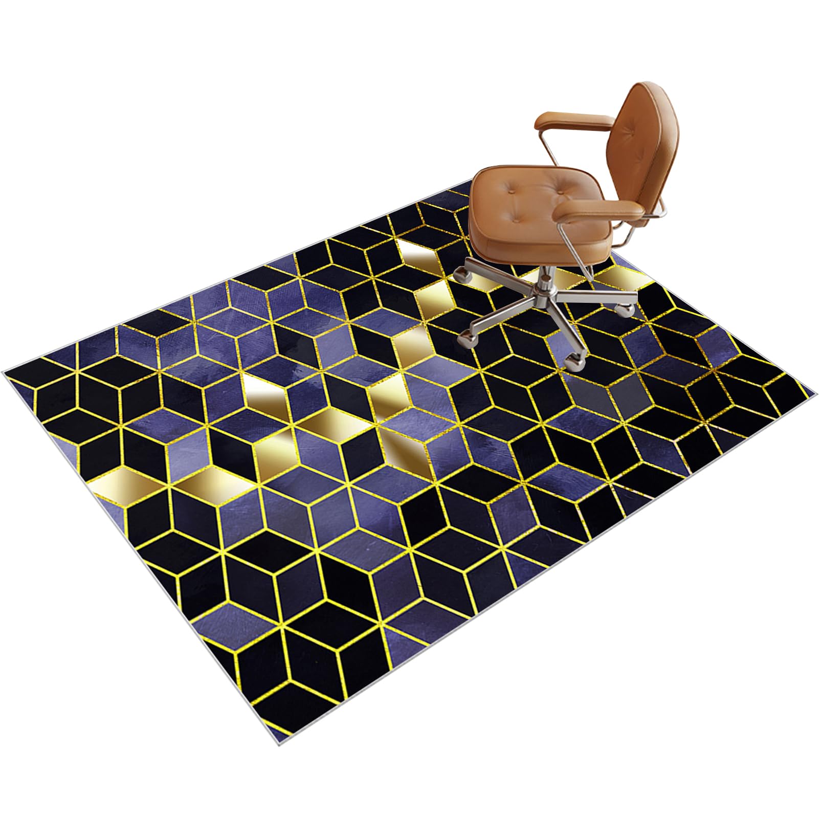 Office Chair Mat for Hardwood Floor, Carpet Protector Chair Mat, Large Anti-Slip Desk Chair Mat for Carpet Floors, Gaming Chair Mat for wooden Floors, Floor Protector Mat for Home 120 x 150 cm