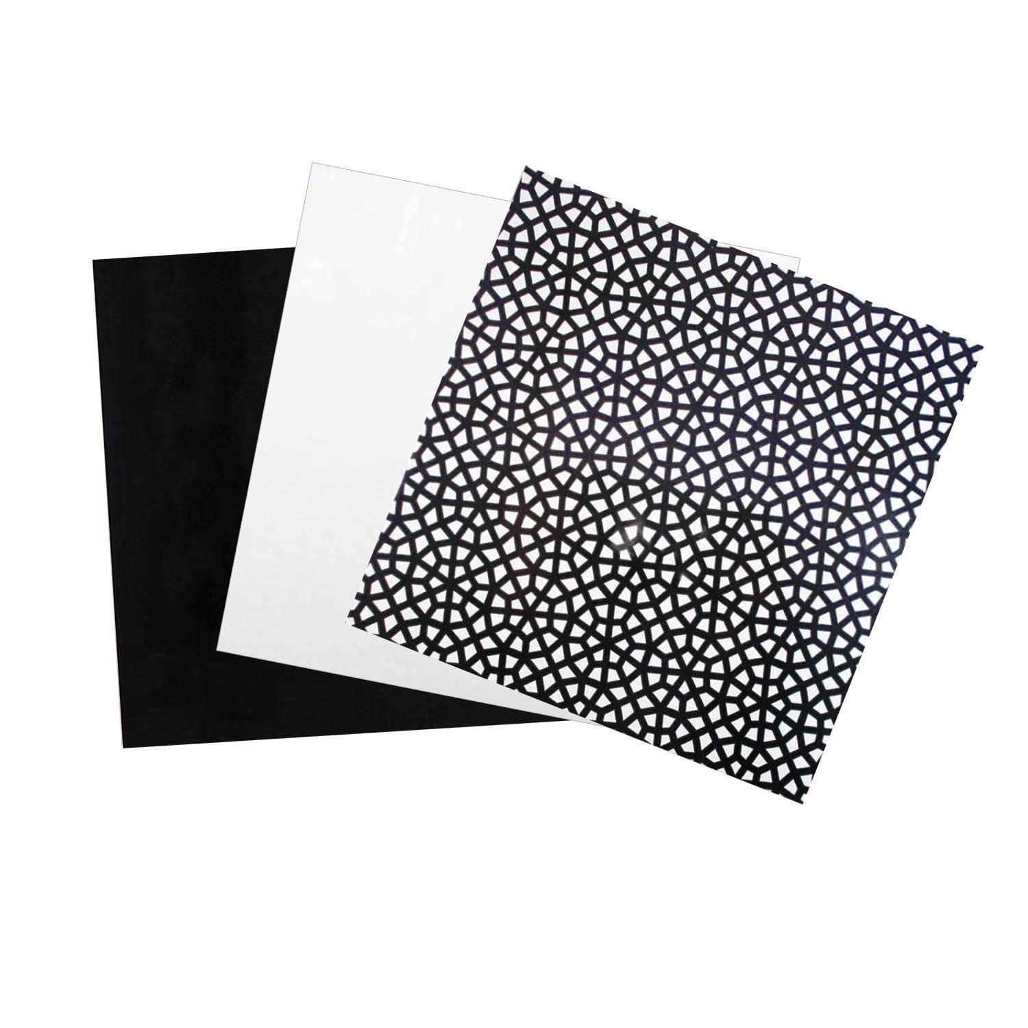 Terrific Trio Painted Black and White Opalescent Glass Pack