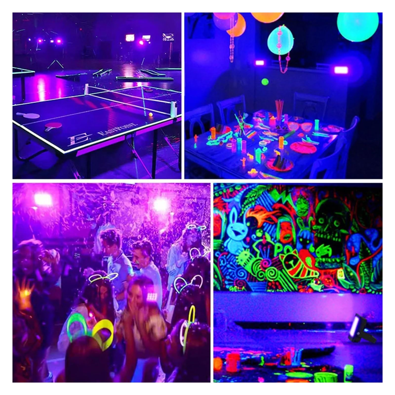 Lámpara de curado Ultravioleta con luz Negra LED de 50 W y 300 W, 365 NM, for impresión con Pegamento UV, Pintura en Aerosol, Resina, Tinta, curado DIY Recinto de curado DIY(300W)