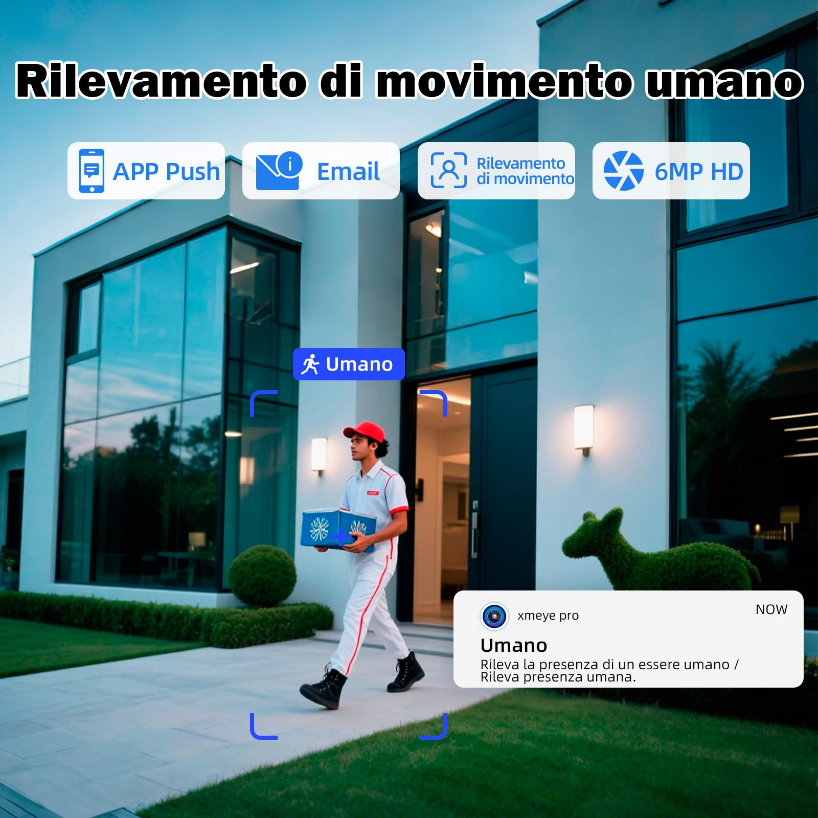 Set telecamera di sorveglianza esterna, 8CH POE con HDD da 1 TB, videoregistratore di rete per sistema di telecamere CCTV per la sicurezza domestica, funziona solo con telecamere IP 3MP/4MP/5MP/6MP