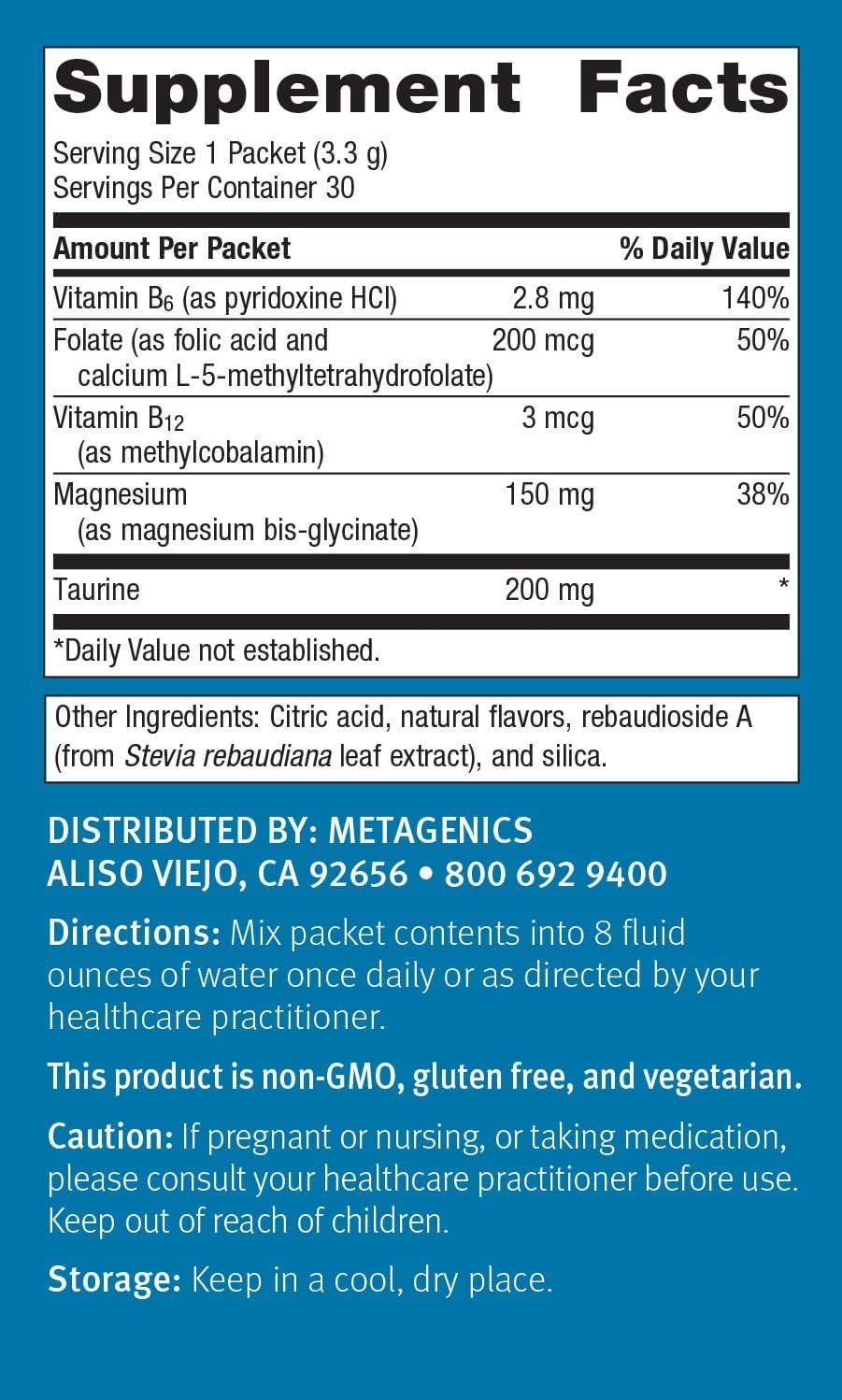 Metagenics MetaRelax Magnesium Powder Blend to Help Promote Restful Sleep, Positive Mood, and Relaxation - Orange Citrus Flavor, 30 Servings