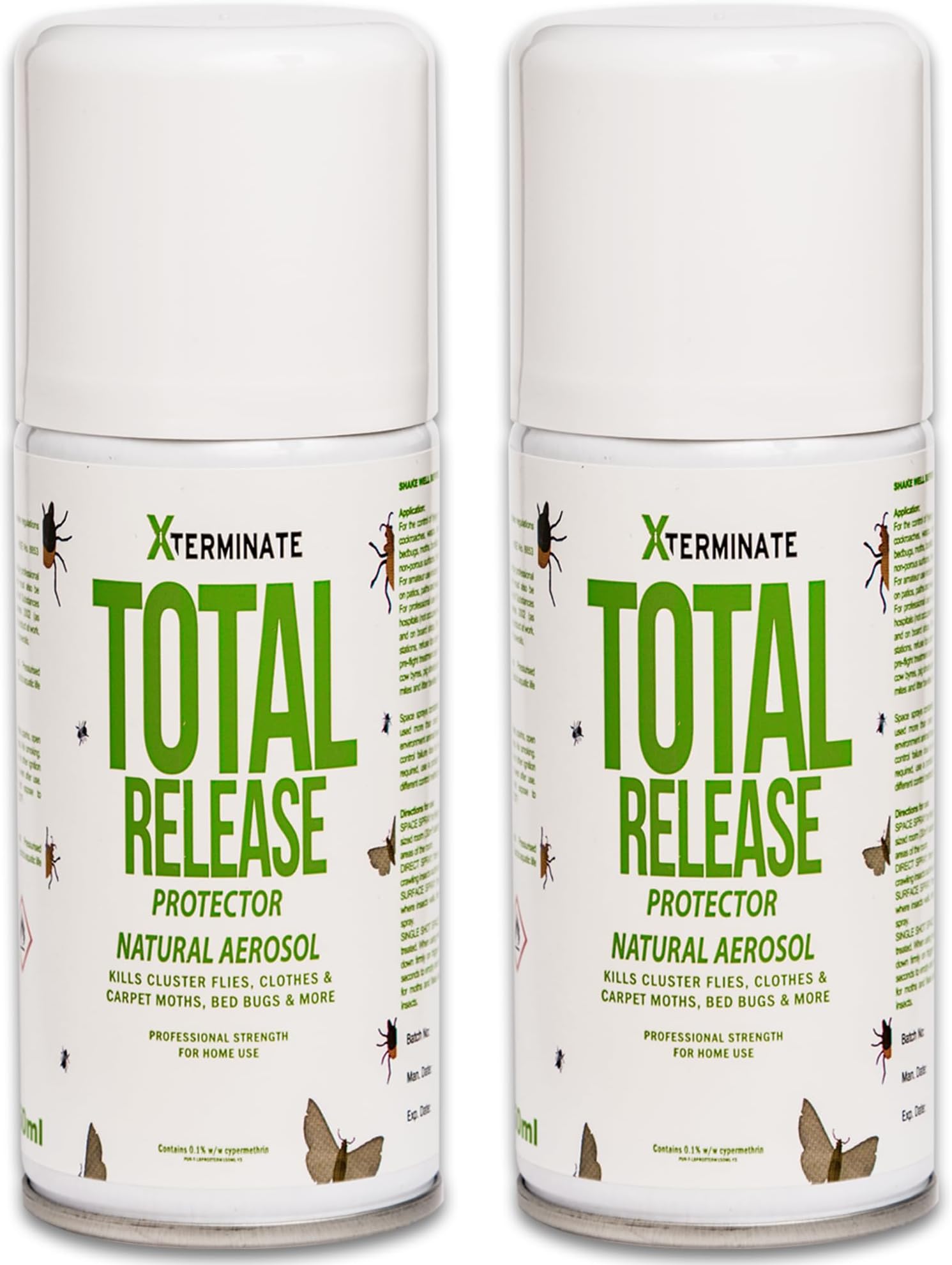 Cluster Fly Killer Spray One Shot Click Aerosol 150ml for Lofts, Attics, Garages Twin Pack. One Click Smoke Fogger Aerosol. Kills Flies, Bed Bugs and More. Perfect for Where Fumers aren't Recommended
