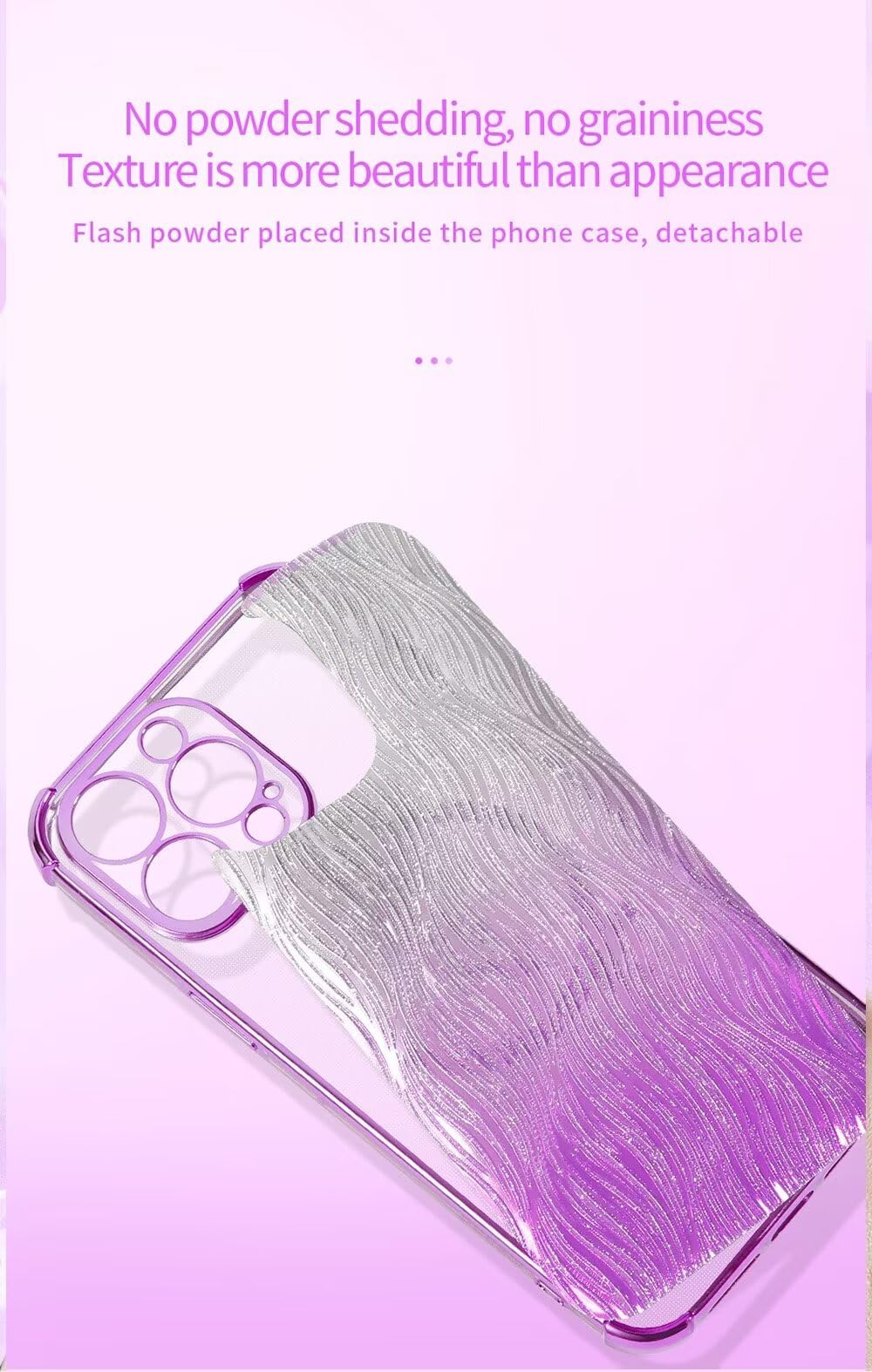 Transparente Glitzer-Handyhülle Für Xiaomi Redmi Note 10 Pro 4G – Stoßfest & Ultra-dünn In Lavendel