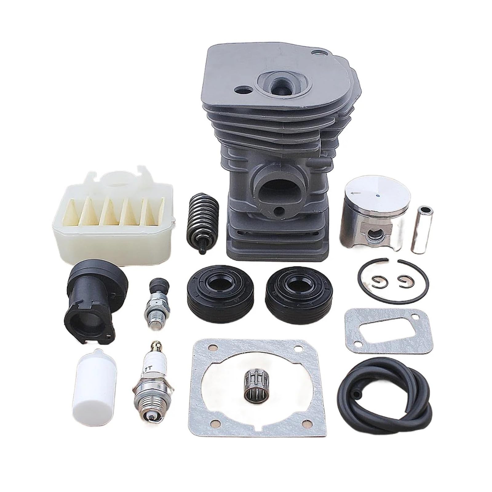 42mm zestaw filtrów powietrza tłoka cylindra z powłoką Nikasil Ftis dla Husqrvan 340 345 350 piła łańcuchowa 503870276 537024002w uszczelka olejowa rura wlotowa