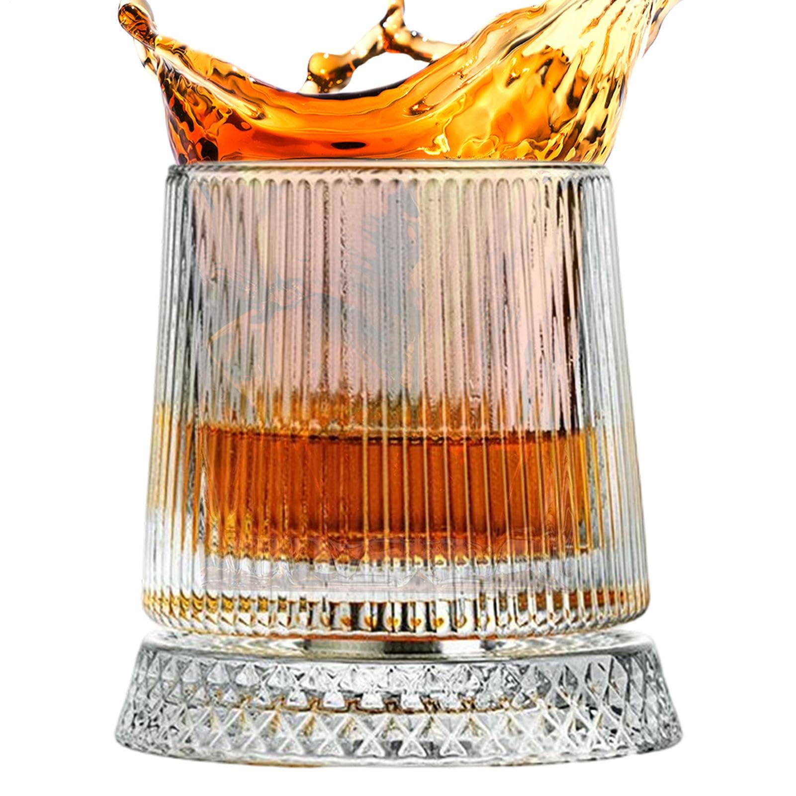 Cadeau pour père : verre à vin avec socle tournant original pour fête et anniversaire