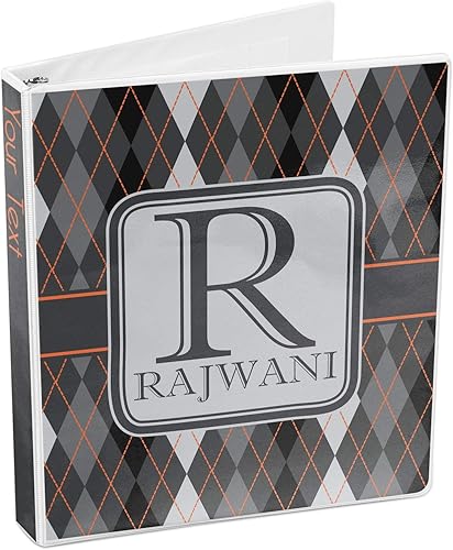 Miniatura 4 de Carpeta personalizada de 3 anillas moderna y elegante con rombos - 1 pulgada