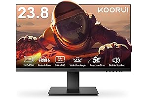 KOORUI 24 Inch Computer Monitor: Immerse Yourself in Visual and Audio Clarity