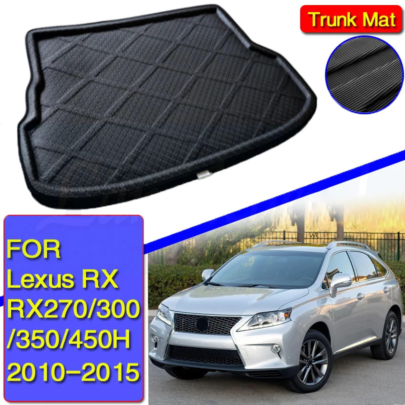 Tapis De Coffre Arrière Pour Lexus RX270 RX350 (2010-2015) - Protection Plancher, Noir | X Autohaux