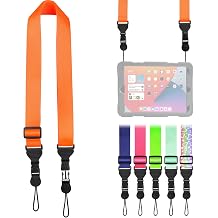 FIEIL Adjustable Shoulder Strap, Nylon Camera Strap, Comfortable Neck Strap for iPad, Cellphone Tablet, Camera, Laptop, Binocular, Luggage Bag Orange Universal Lanyard