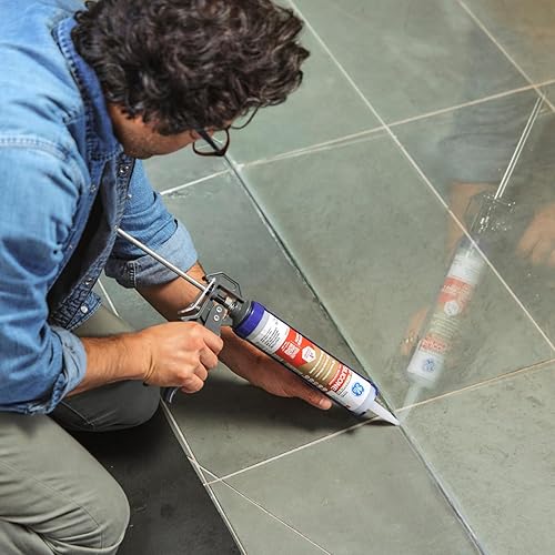 Miniatura 7 de GE Calafateo de silicona avanzado para cocina y baño, sellador de silicona 100% impermeable, adherencia 5 veces más fuerte, a prueba de encogimiento