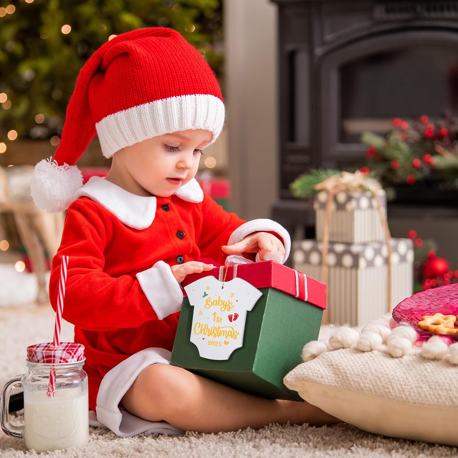 Baby First Christmas Ornament 2025 Girl Boy, 1st Christmas Ornament 2025 Baby Baby's First Christmas Ornament 2025 My First Christmas Ornament Babies- Acrylic Christmas Decoration - Image 5