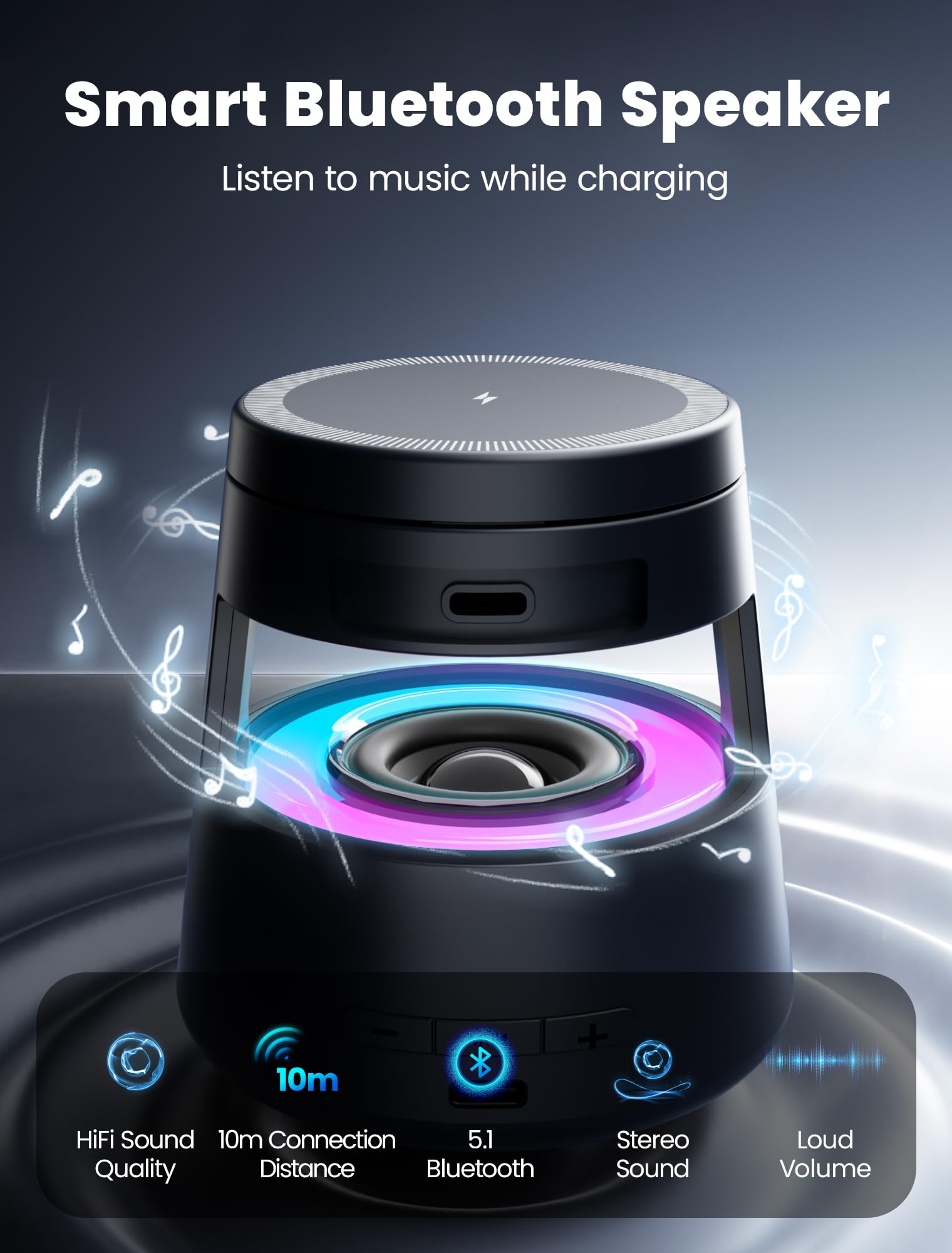 NEUTYPECHIC Chargeur Induction 5 En 1 – 20W Rapide Pour IPhone (sans Fil)