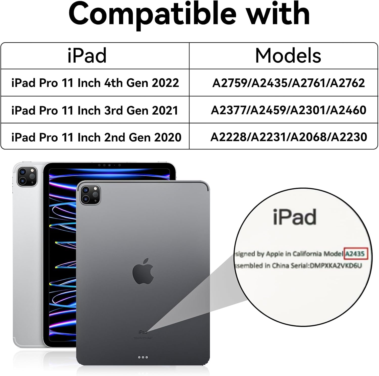 for iPad Pro 11 Inch 4th/3rd/2nd Generation Keyboard Case (2022/2021/2020) - 7 Colors Backlit Magnetically Detachable Wireless Bluetooth Keyboard & Lightweight Stand Folio Cover, Pink