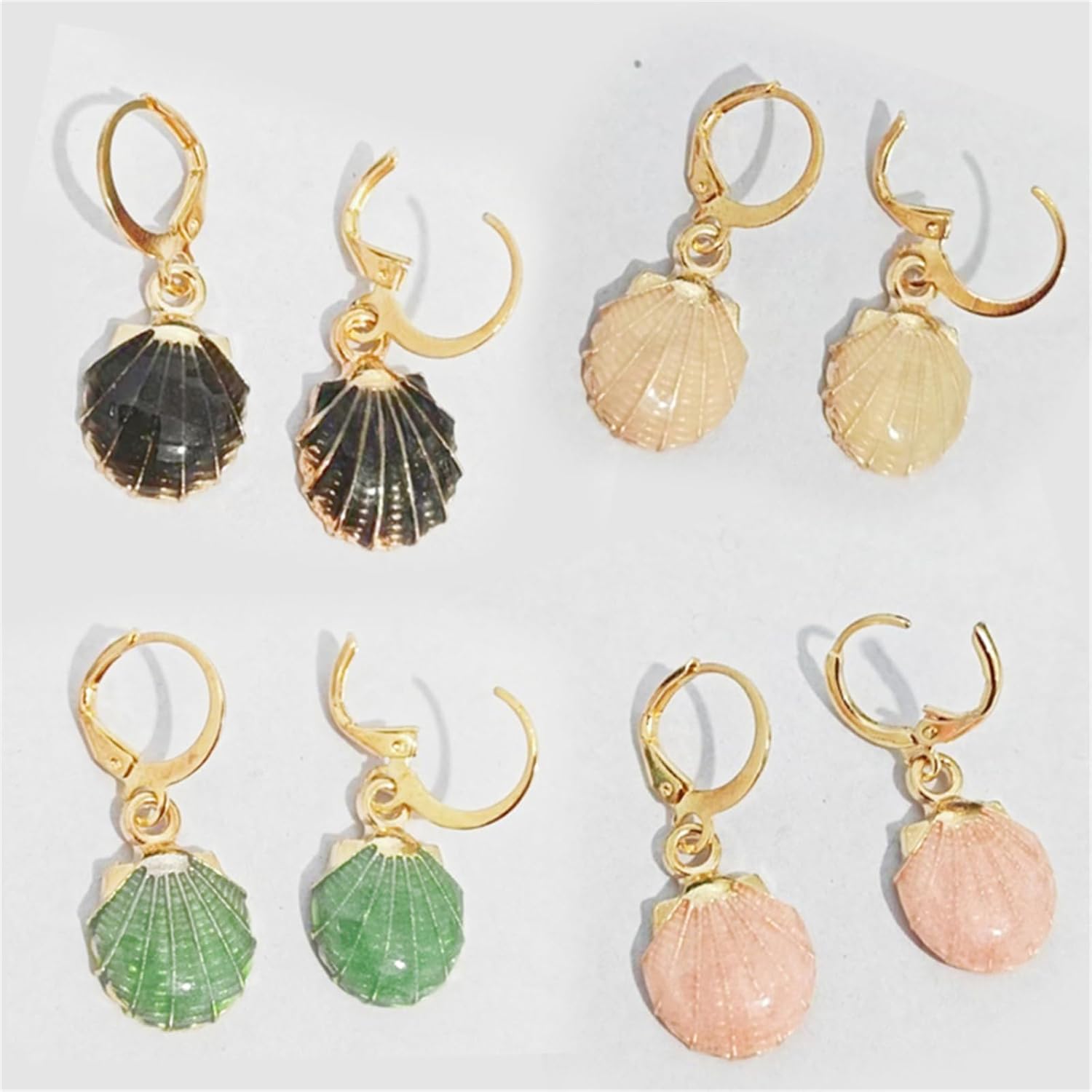 Bohemian Seashell Dangle Earrings Set for Women 12-15 Pairs Starfish Shell Pearl Drop Earrings Collection Summer Beach Style Earring Gold Plated Ocean Theme Jewelry Gifts - Image 7