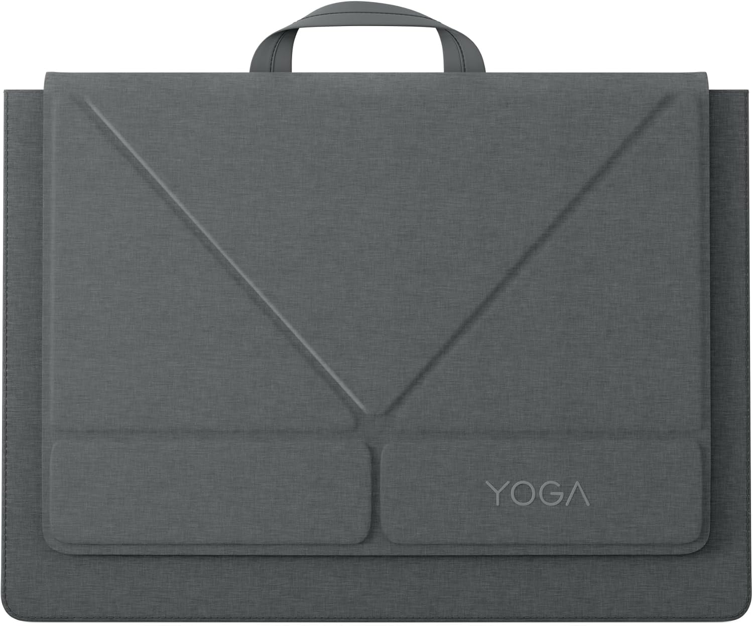 Lenovo Yoga Tote Sleeve Case for Laptops with 14-inch Display, Multi-Compartment Organizer with Convertible Stand, Lightweight Protective Polyester & Microfiber Sleeve, Luna Grey