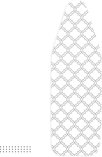 Vista 18 de Encasa XO Funda para tabla de planchar y almohadilla de 49"x18" - Acolchado grueso de fieltro de 3mm, ajuste con cordón y bloqueo, fácil de colocar