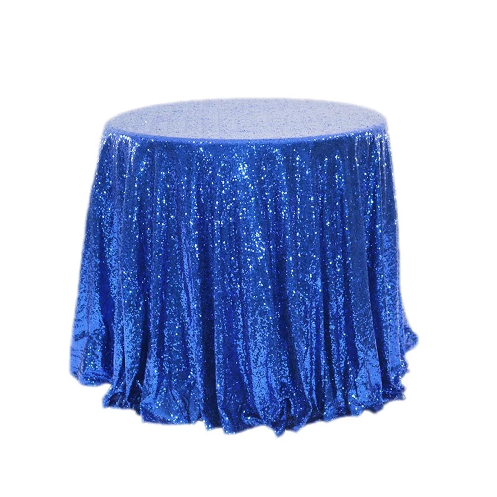 EKalgretrA Sequin Tablecloth Sequined Round Table Cloth Banquet Decorative Solid Cover Dust-Proof Full Furniture Protector(Color 10,Round 100cm)