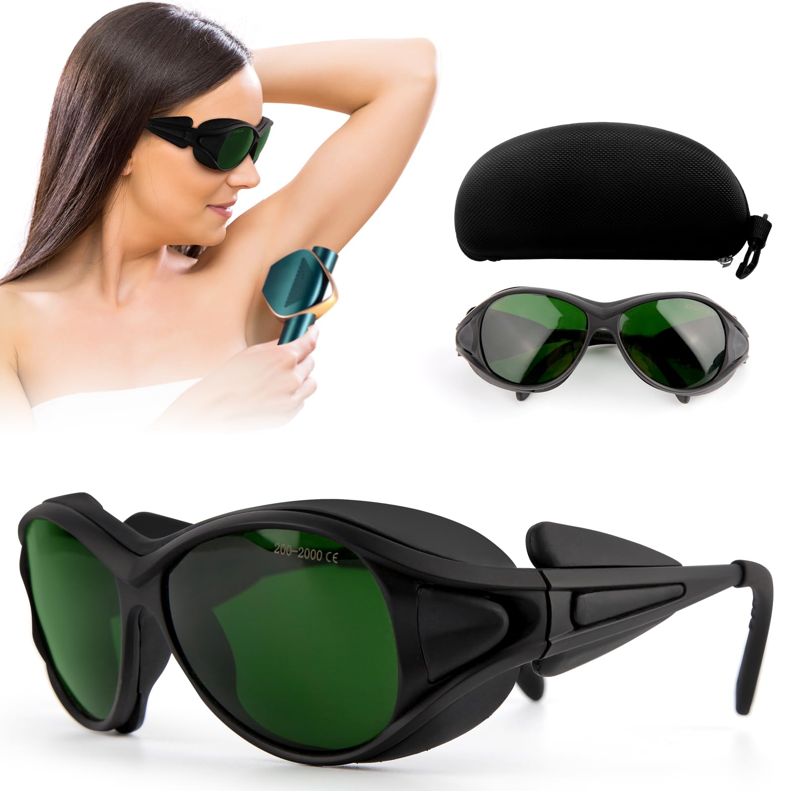 Okulary ochronne IPL 200NM-2000NM Laserowe usuwanie włosów HPL/IPL, okulary ochronne UV IPL, urządzenie do usuwania włosów dla pracowników kosmetologii