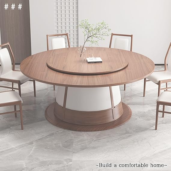 Large Round Table Top Foldable Design HeavyDuty Round Foldable Table Top for Banquet, Party & Patio, SpaceSaving Solid Board Surface for Indoor & Outdoor Use(Wood,1.5m)