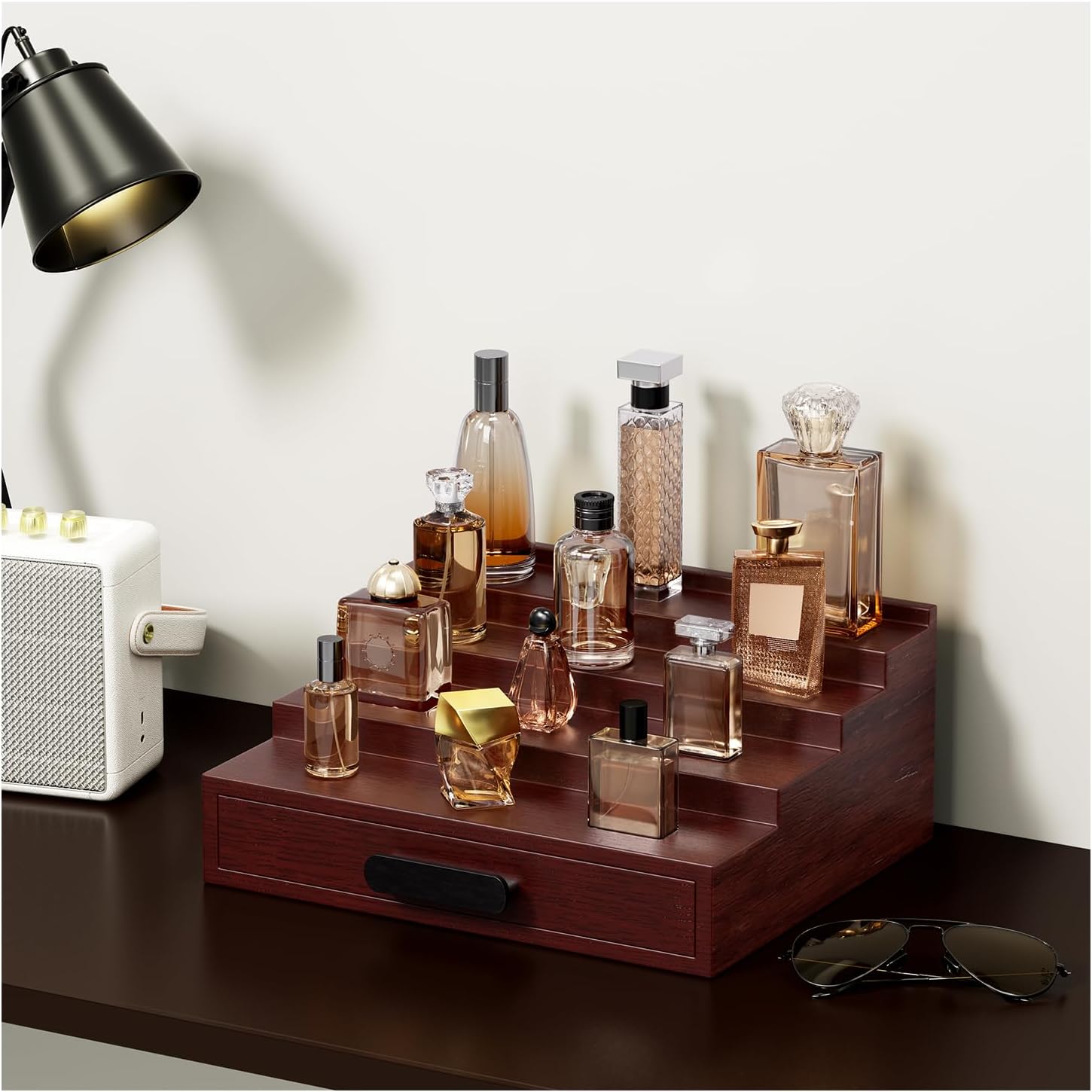 Amazon.com: ProCase 4 Tiers Wooden Cologne Organizer for Men, Perfume ...