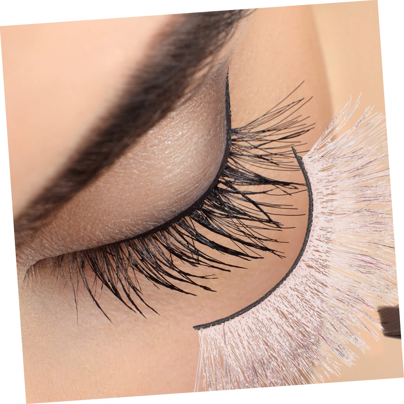 DOITOOL 25paires Faux Cils Colorés Cils Cosplay Dégradé Pour Halloween Et Événements Spéciaux