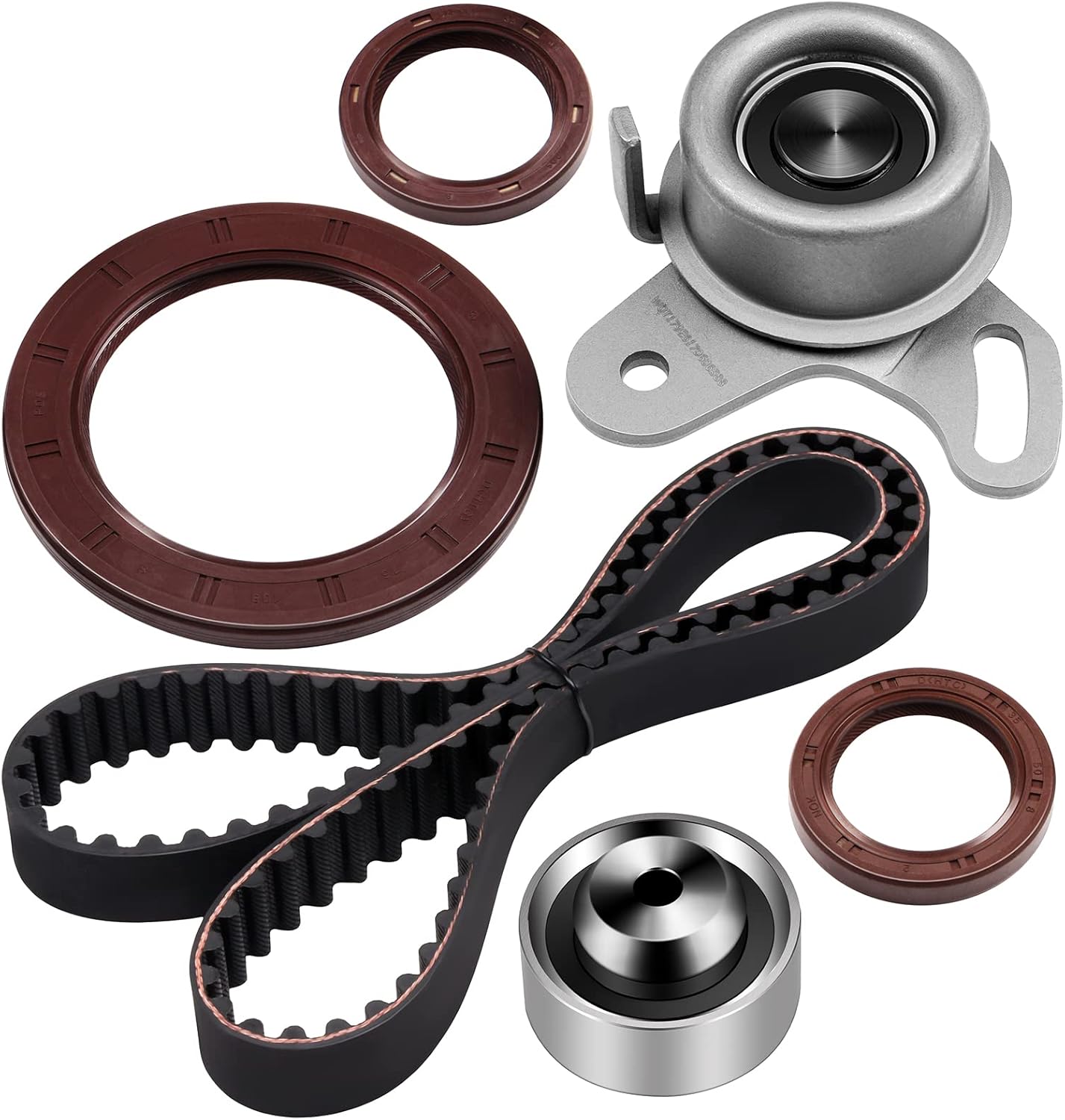 SCITOO 22144-3B001 TS26282 ITM282 24410-26000 24810-260 24312-26000 TCK282 Engine Timing Belt Kit Fits for 96-97 01-11 for Hyundai Accent 06-11 for Kia Rio 06-11 for Kia Rio5