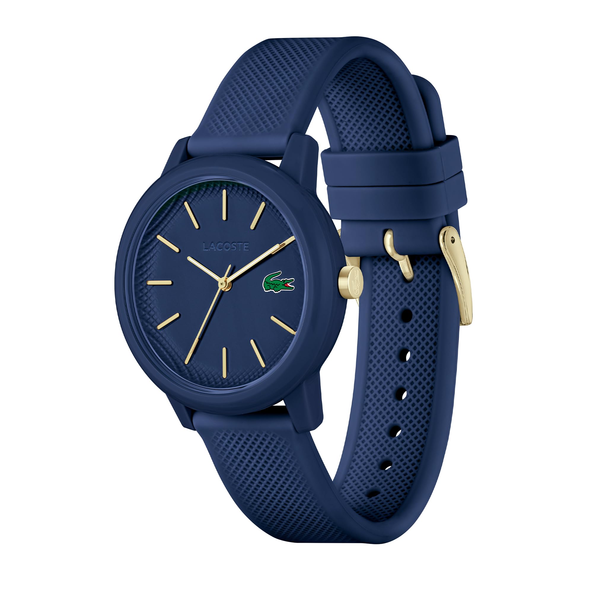 Lacoste Reloj Analógico de Cuarzo para Hombre o Mujer, con una elegante correa de silicona con textura petit piqué